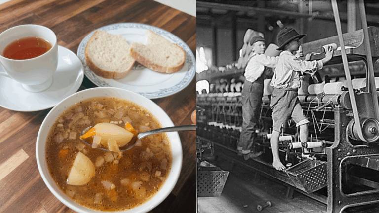 Eating Like a Victorian Child Factory Worker for a Day